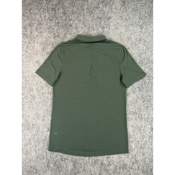 Lululemon Evolution Polo Shirt Mens Small Dark Green Casual Athleisure Golf EUC - Picture 2 of 5